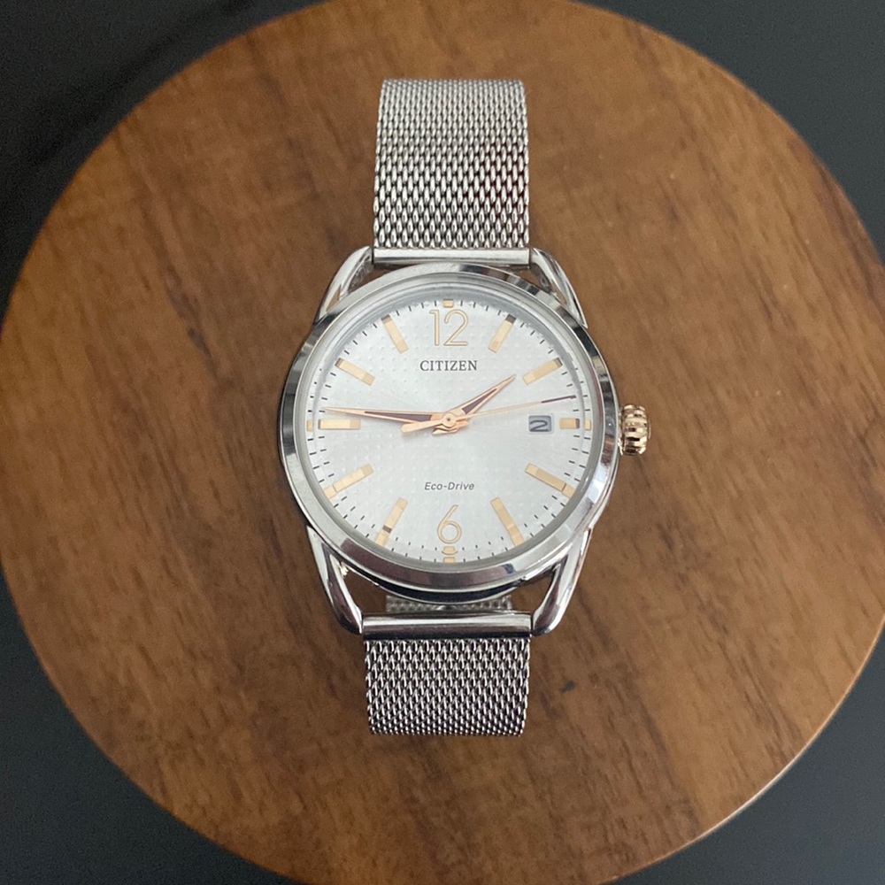 Women’s Citizen stainless steel mesh bracelet watch- Eco drive